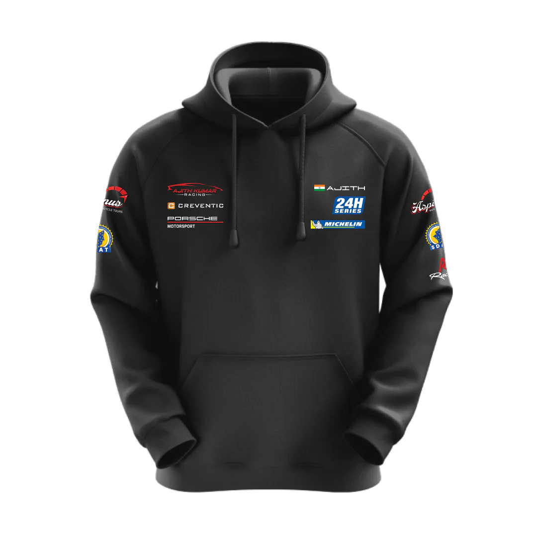 Ajith Kumar Racing Motorsport Hoodie Black - Image 3