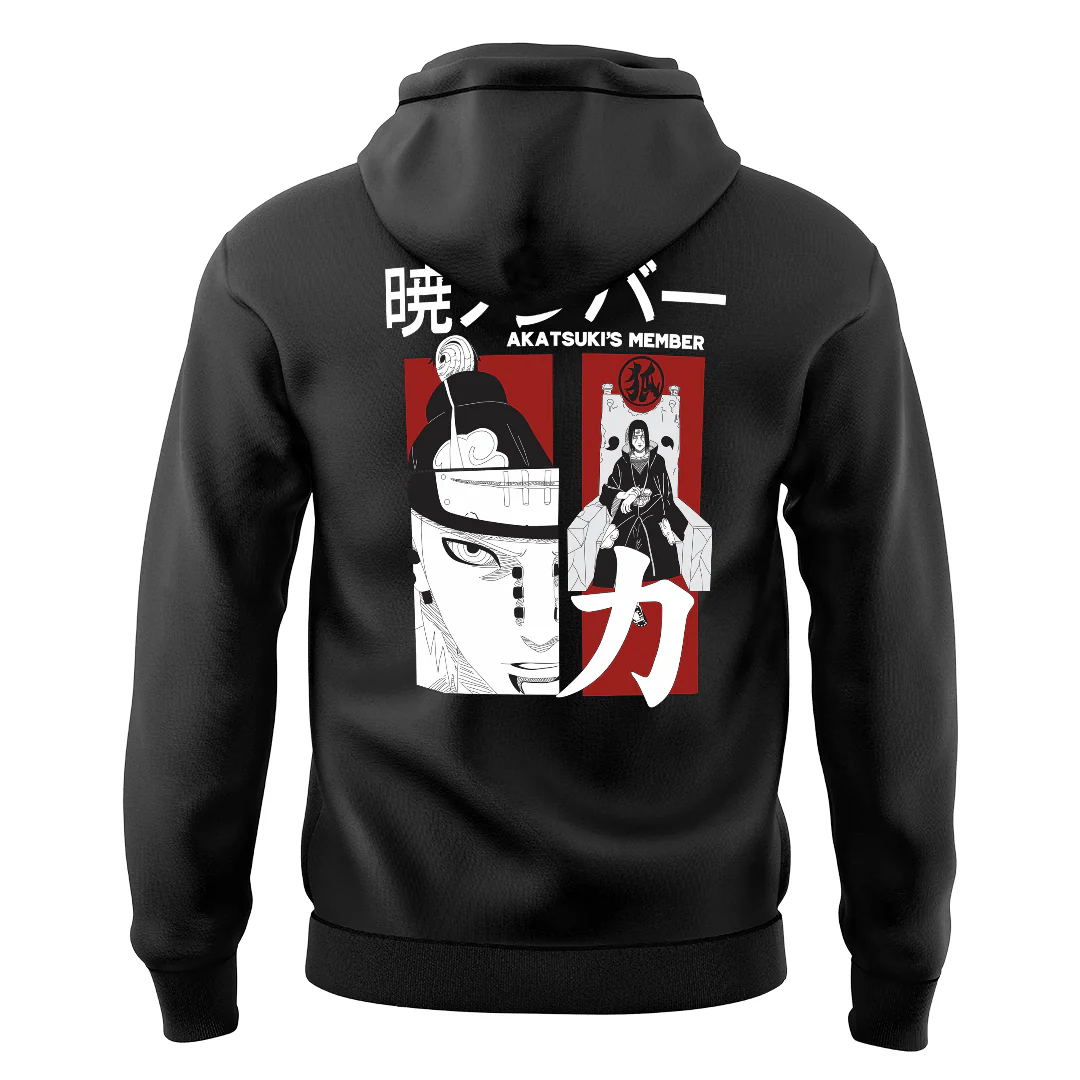 Akatsuki Trio Black Unisex Hoodie - Image 2