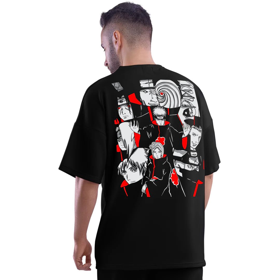 Akatsuki Black Unisex Oversized T-Shirt - Image 3