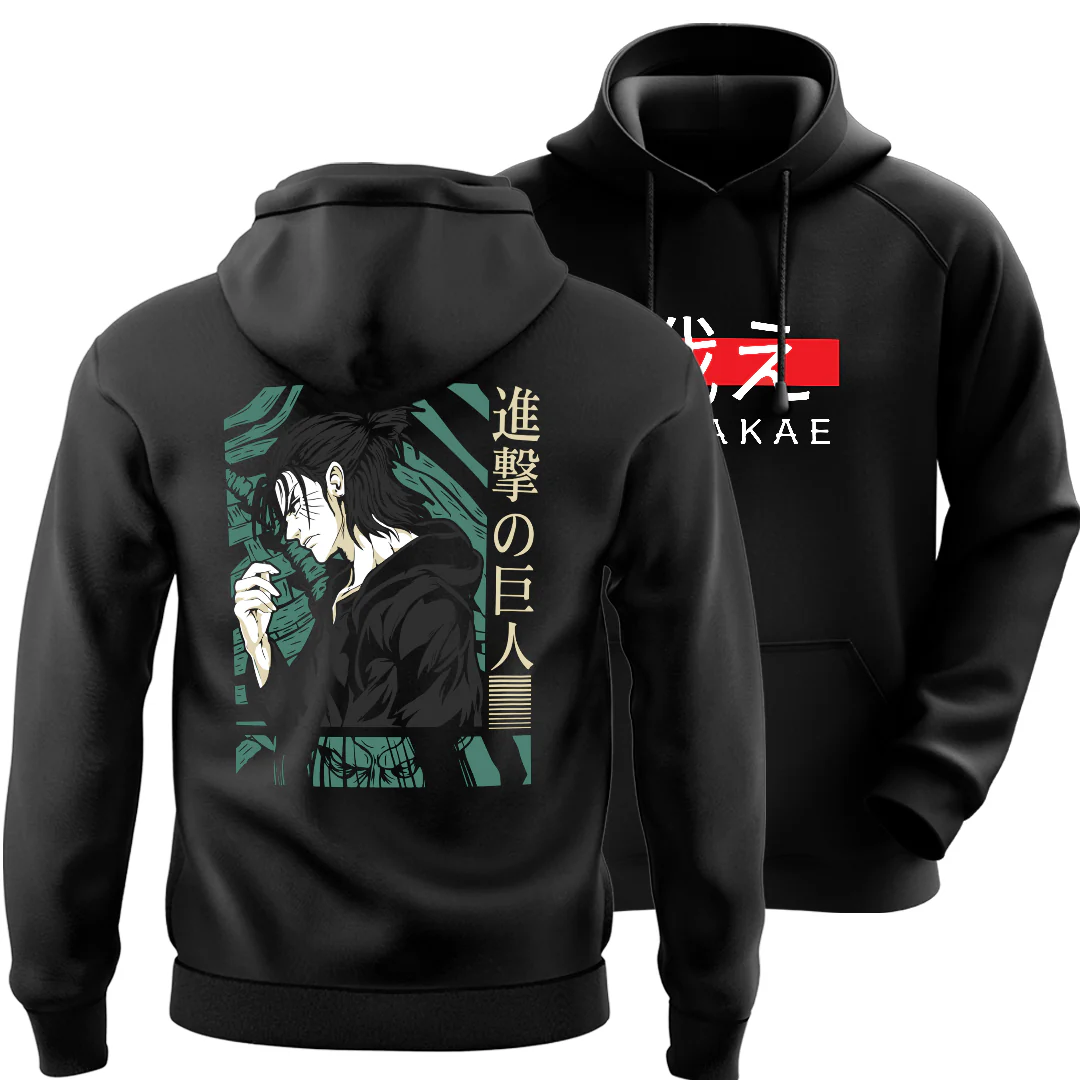 AOT Eren Yeager Black Unisex Hoodie