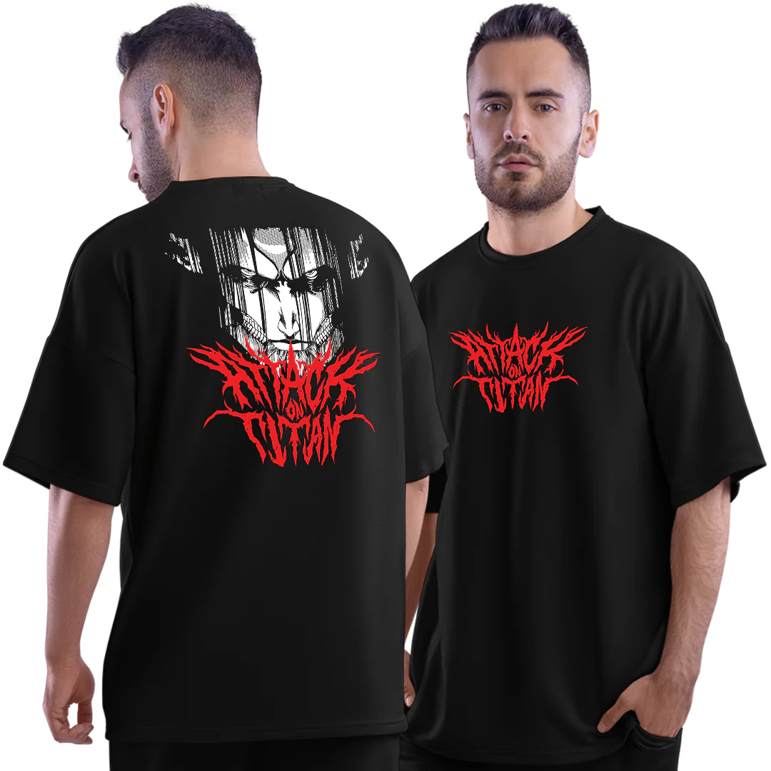 AOT Founding Titan Black Unisex Oversized T-Shirt