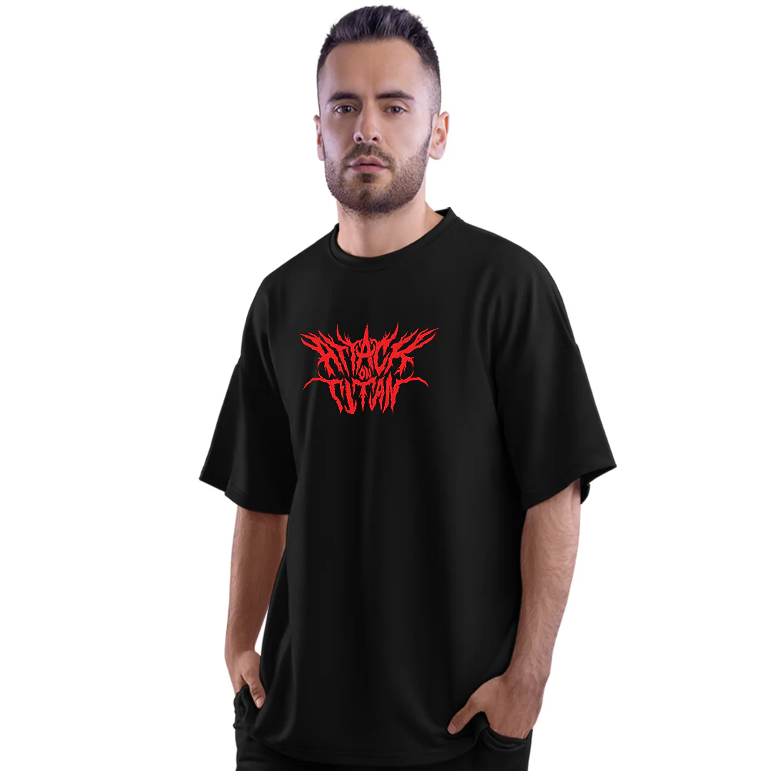 AOT Founding Titan Black Unisex Oversized T-Shirt - Image 2