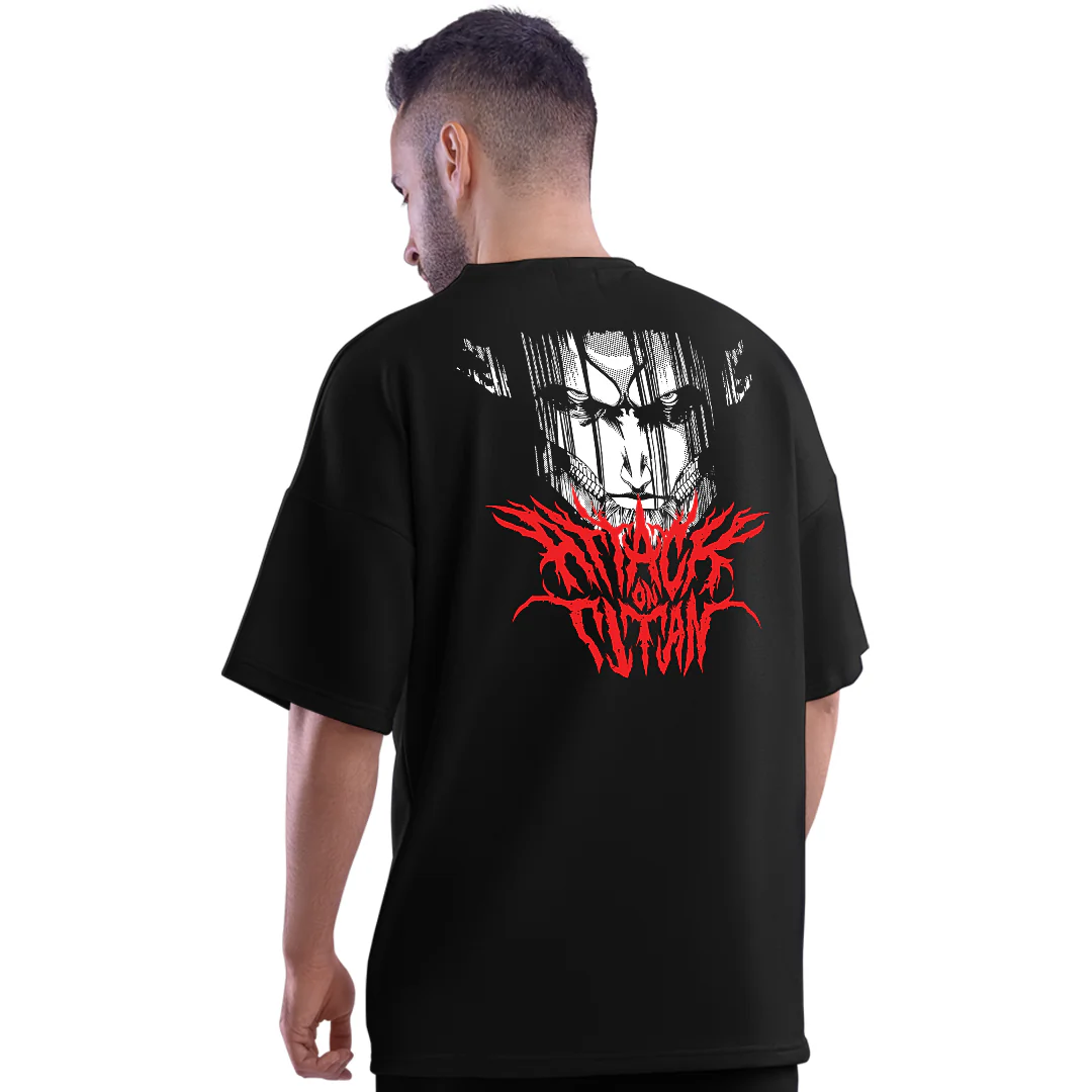AOT Founding Titan Black Unisex Oversized T-Shirt - Image 3