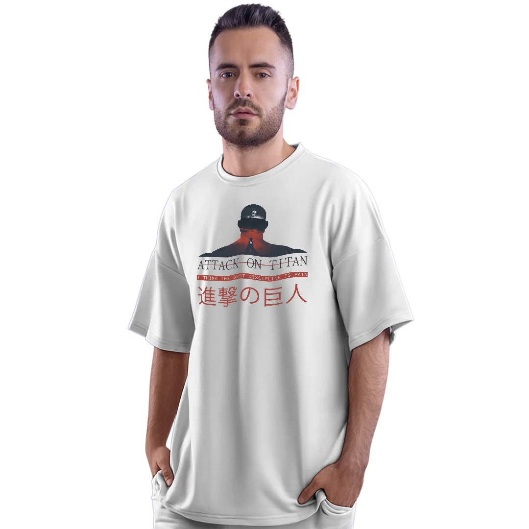 AOT Pain Is Discipline Unisex Oversized Anime T-Shirt