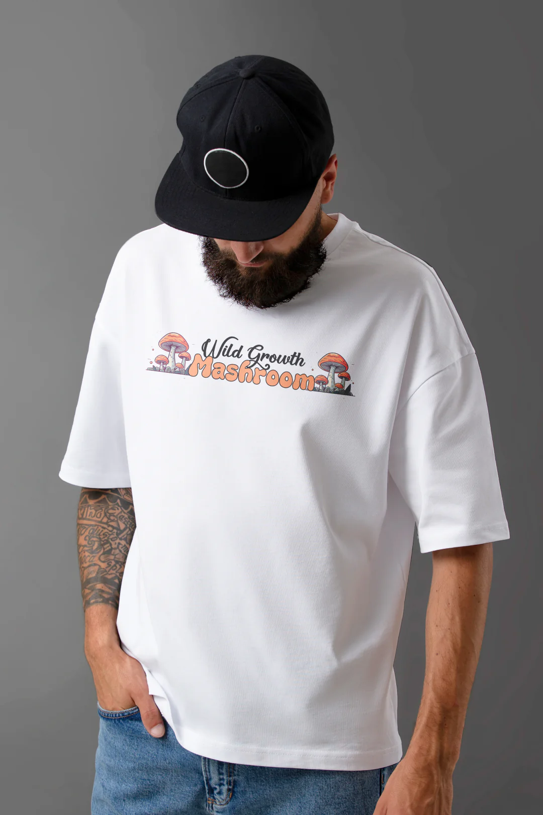 Wild Growth Mushroom Oversized T-Shirt - Image 4
