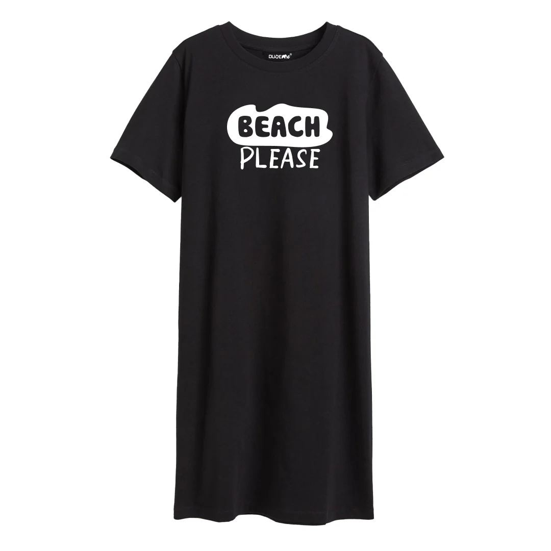 Beach Please T-Shirt Dress - Image 3