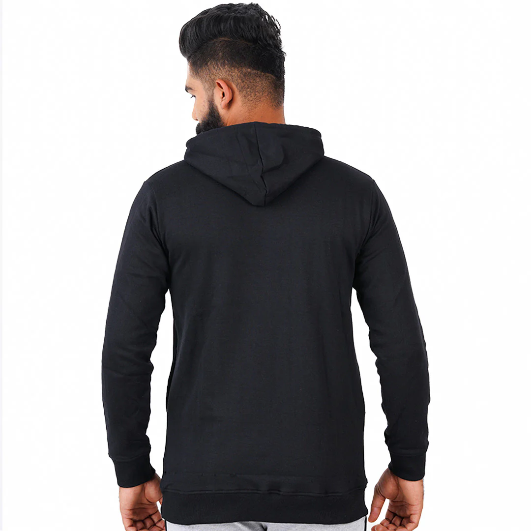 Black Unisex Plain Hoodie - Image 3
