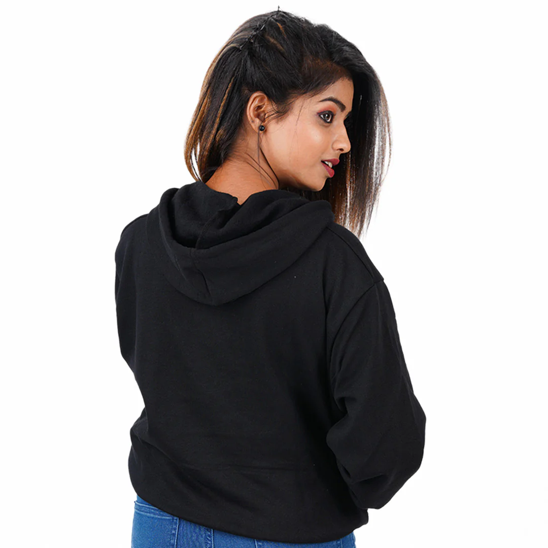 Black Unisex Plain Hoodie - Image 4