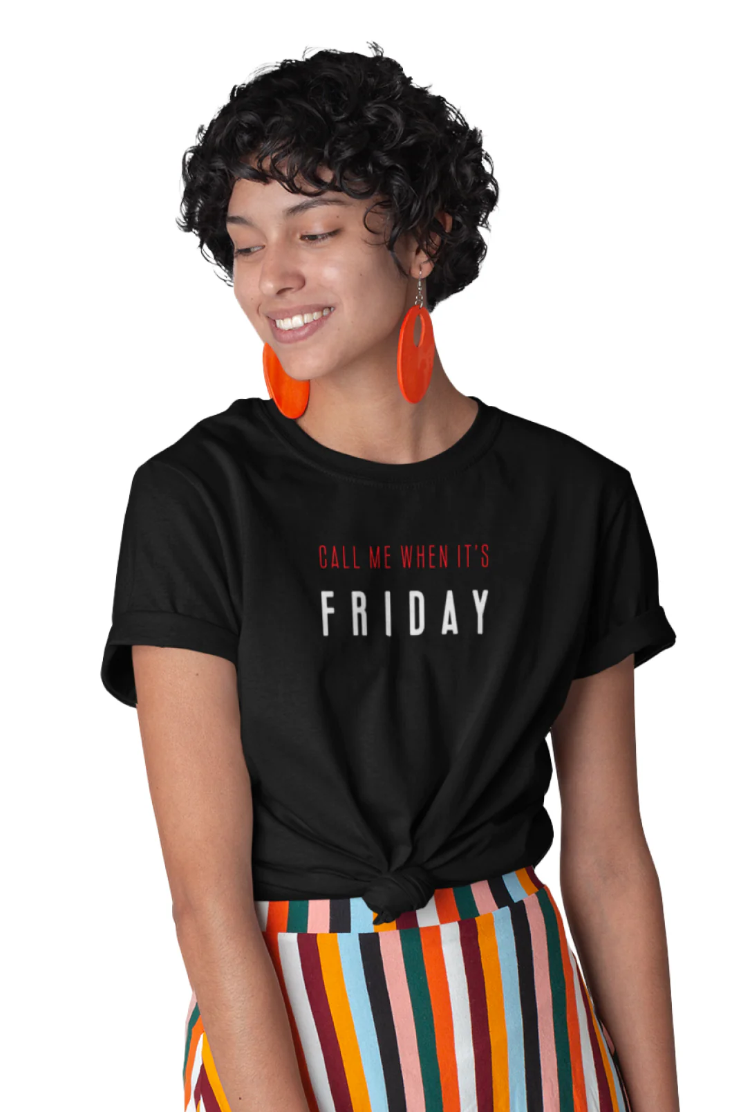 Call Me When It's Friday - Knot Crop Top - Image 3