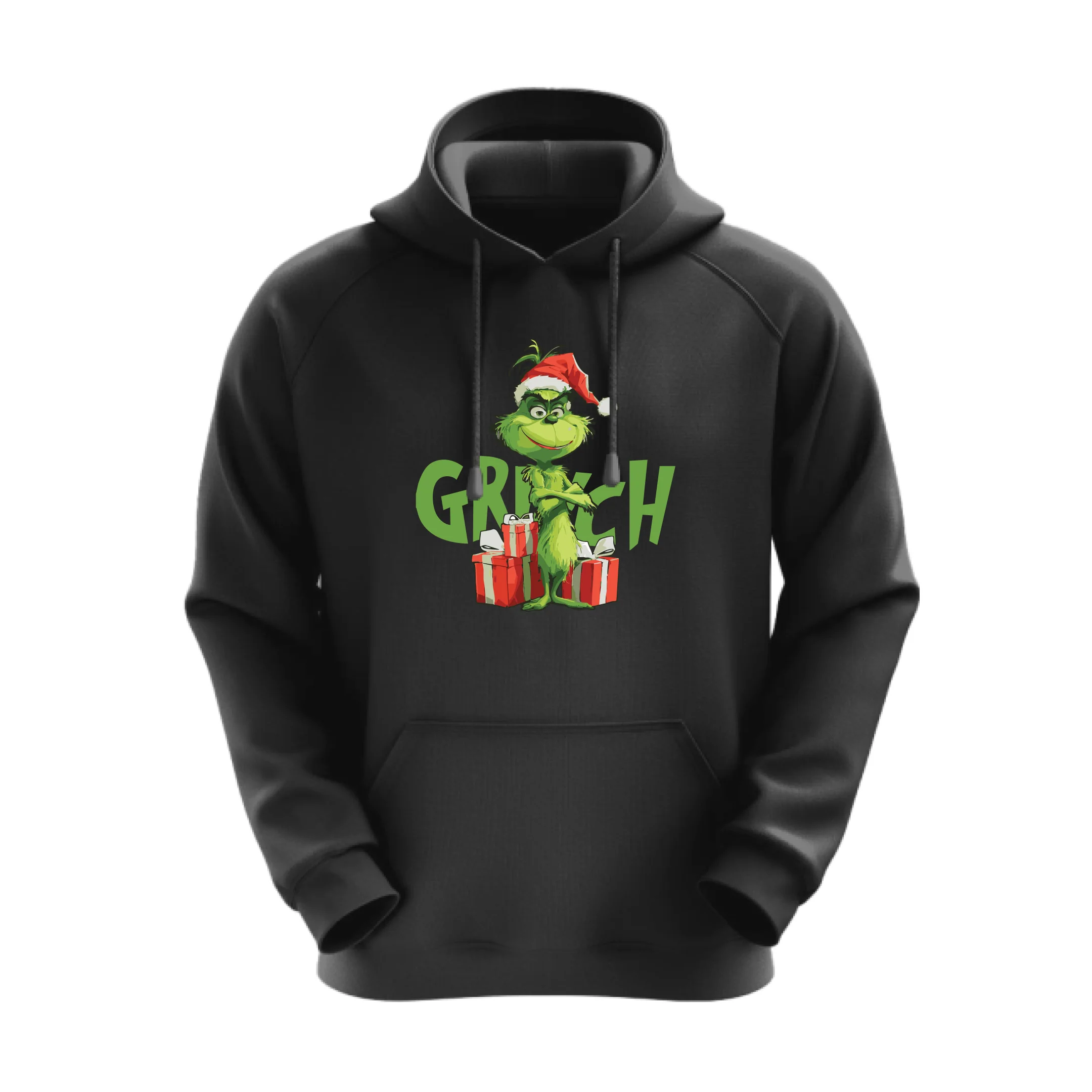 Classic Grinch Era Christmas Black Hoodie - Image 2