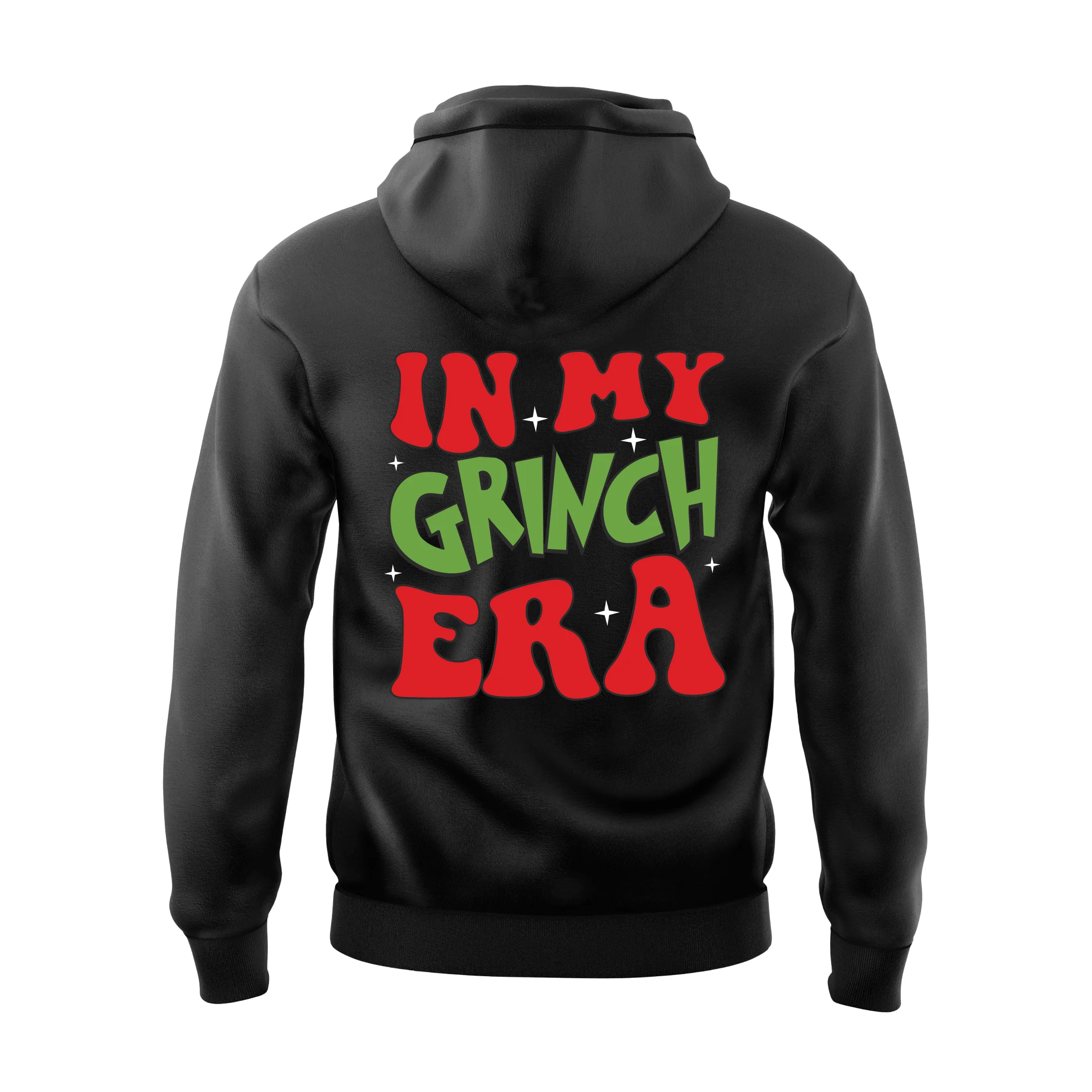Classic Grinch Era Christmas Black Hoodie - Image 3