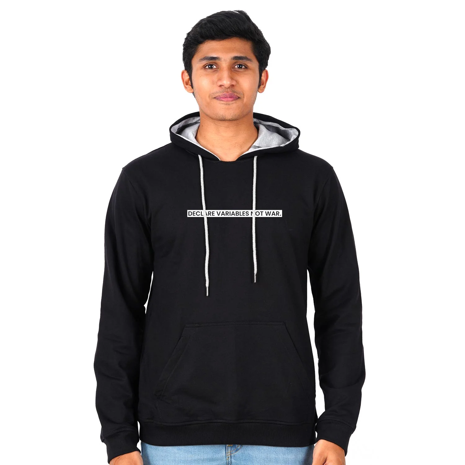 Declare Variable Not War Horizontal Unisex Hoodie - Image 6
