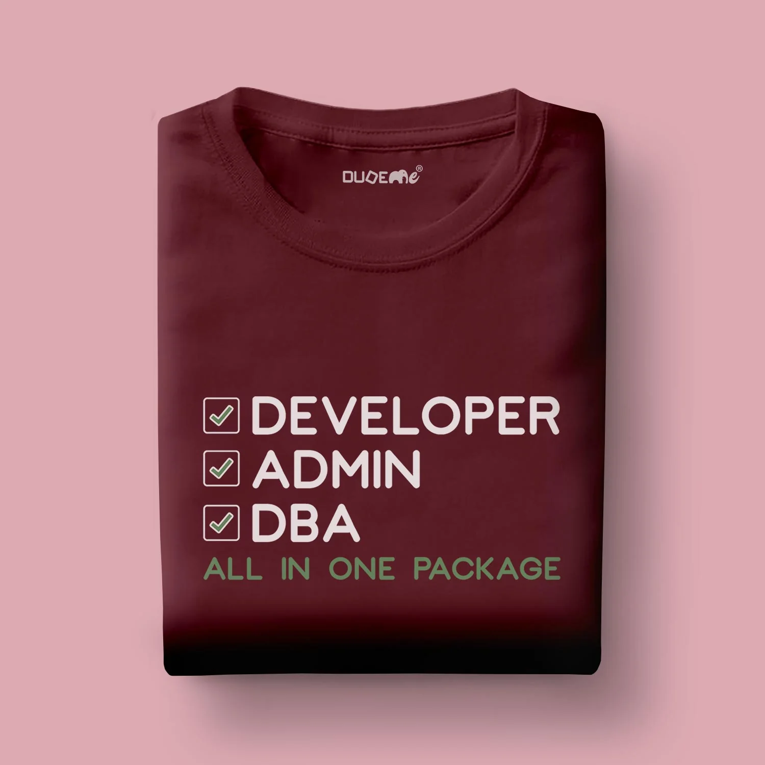 Developer Admin DBA All In One Package Half Sleeve Unisex T-Shirt - Image 2
