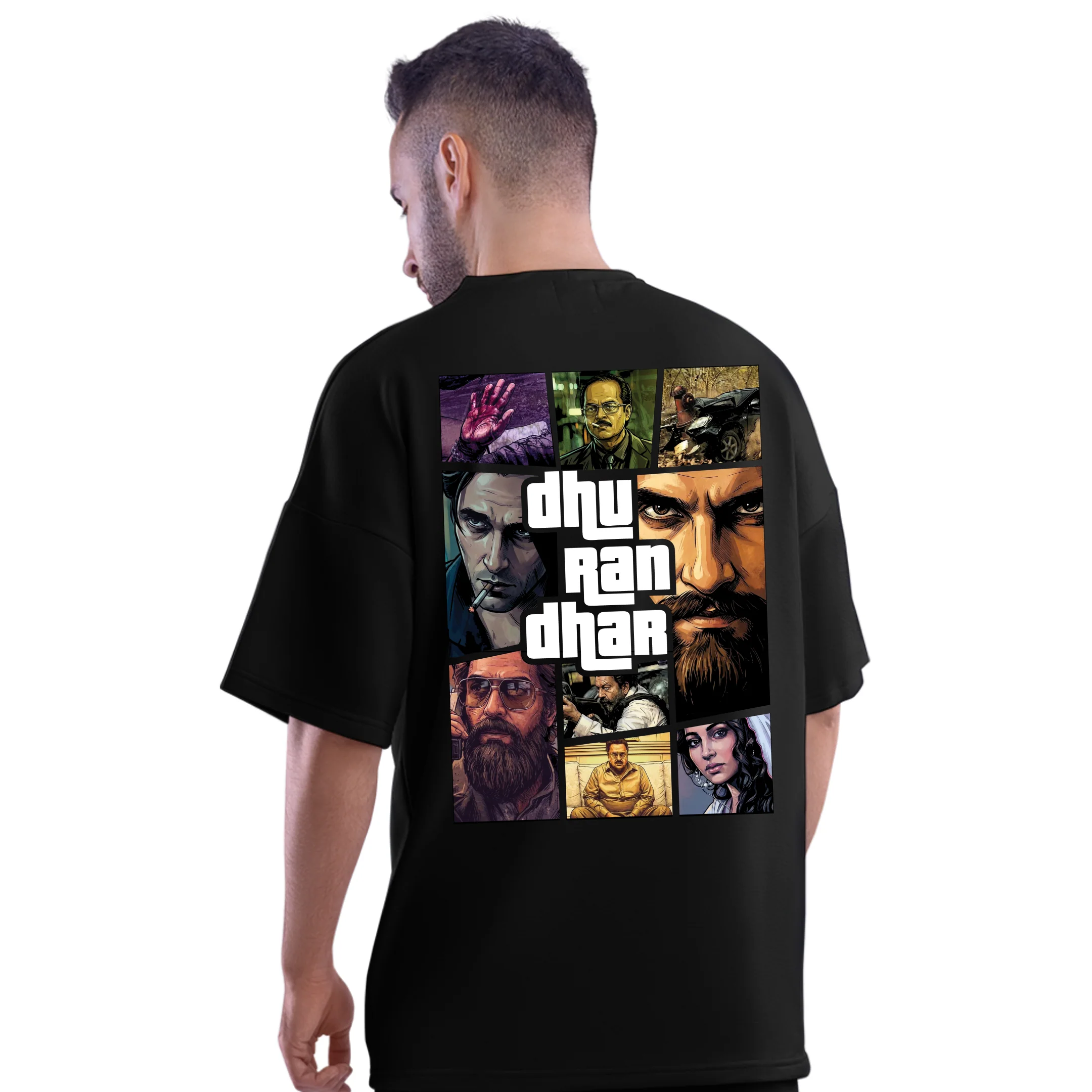 Dhurandhar Movie Inspired T-Shirt Oversized - Image 3
