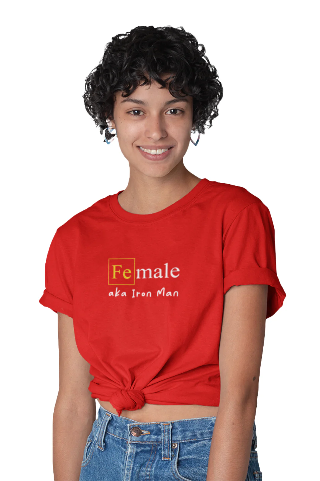 Female Iron Man - Knot Crop Top - Image 3