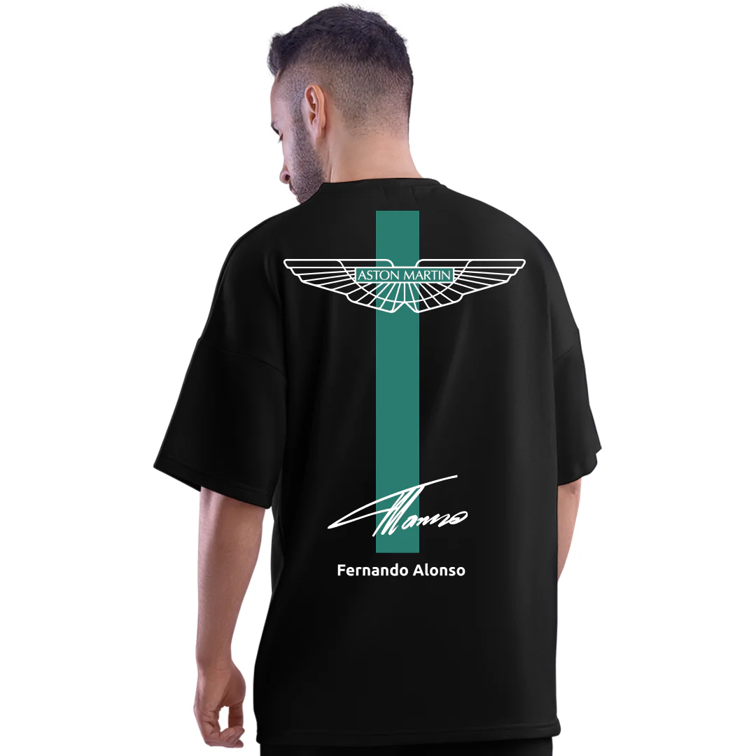 Fernado Alonso Unisex Motorsport Oversized T-Shirt - Image 3