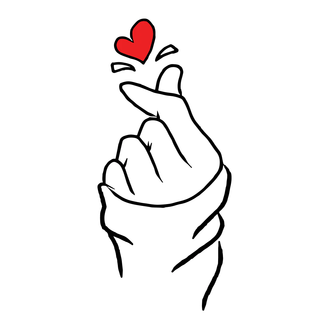 Finger Heart T-Shirt Dress - Image 3