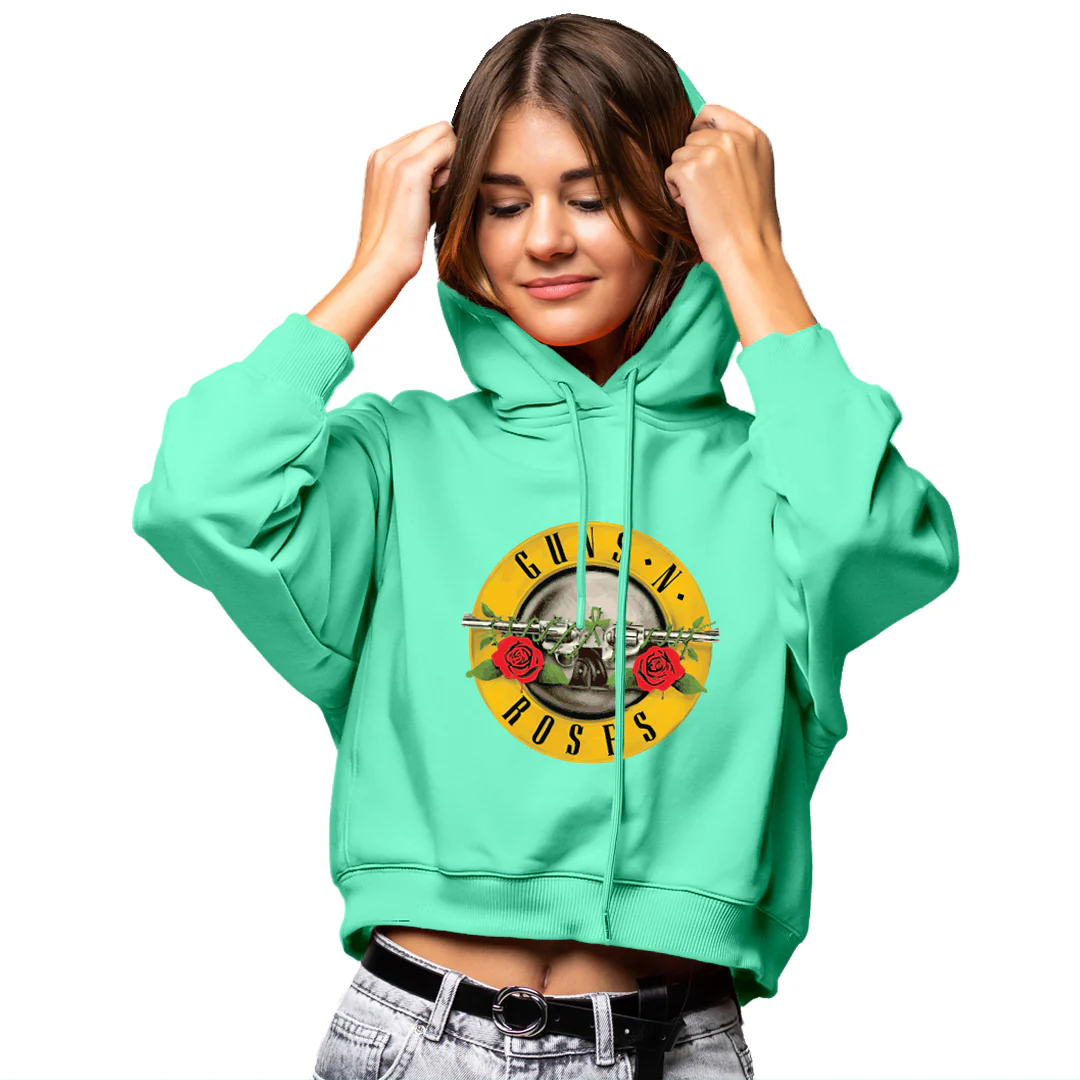 Guns N Roses Cropped Hoodie