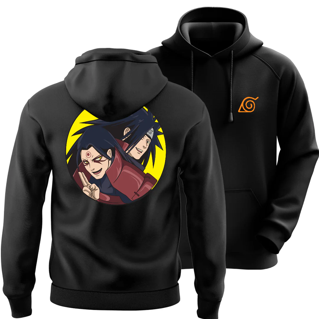 Hashirama Vs. Madara Black Unisex Hoodie
