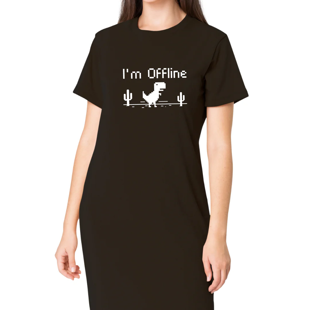I Am Offline T-Shirt Dress