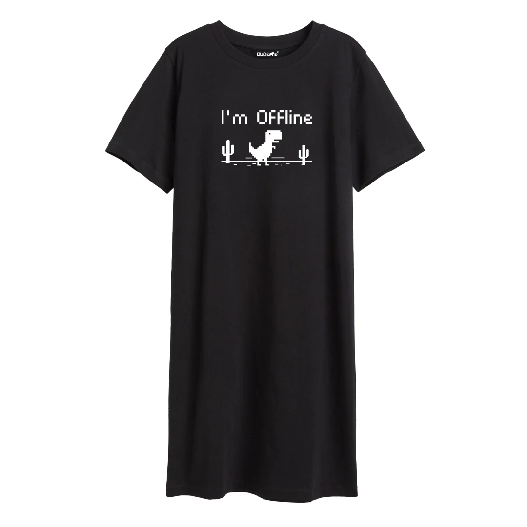 I Am Offline T-Shirt Dress - Image 4