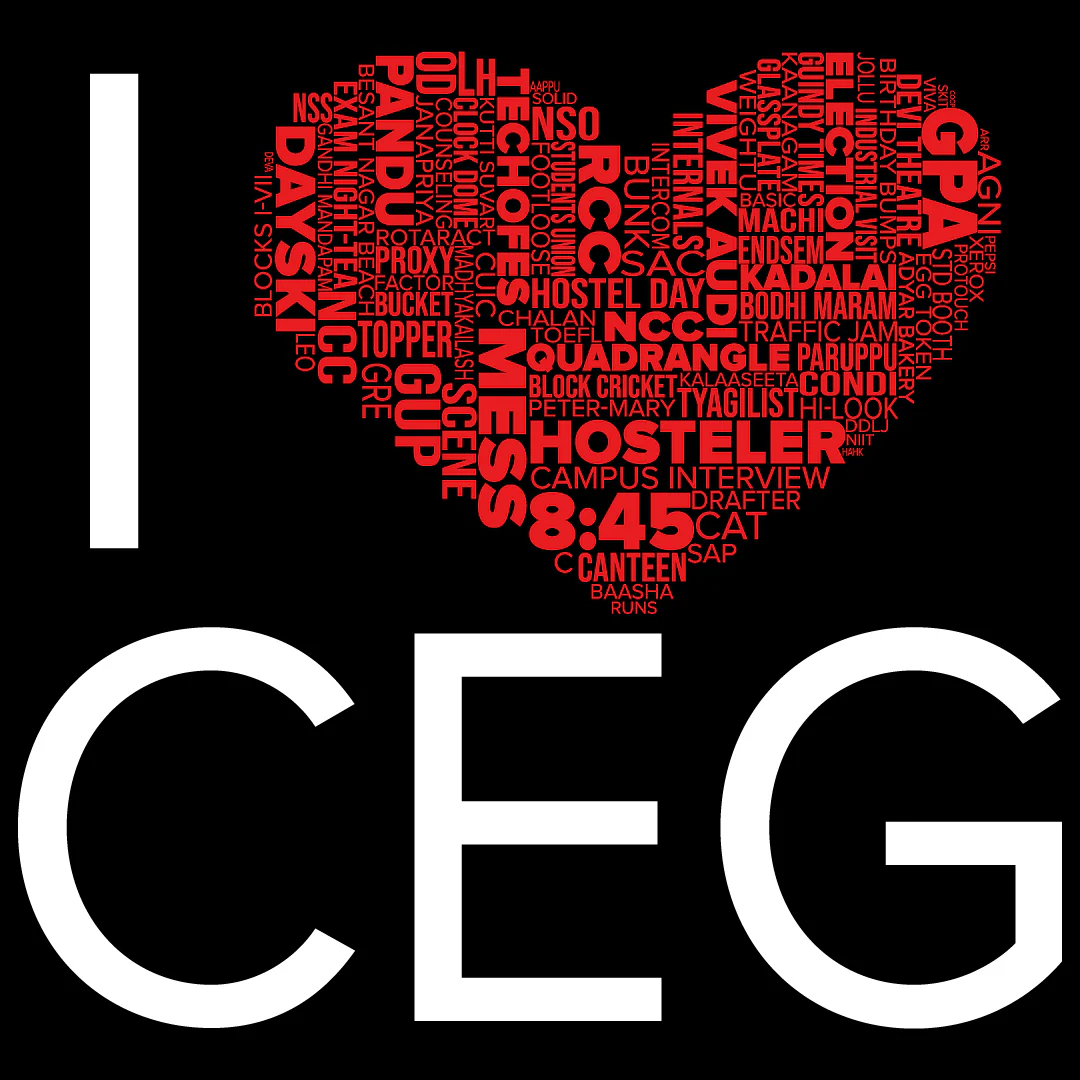 I LOVE CEG Black Half Sleeve T-Shirt - Image 2