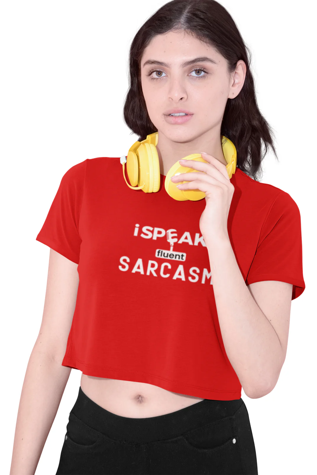 I Speak Fluent Sarcasm - Crop Top - Image 3