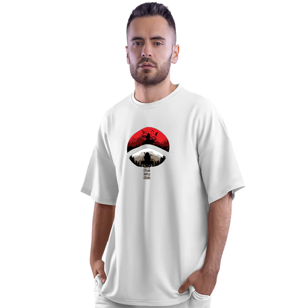 Itachi of the Sharingan Unisex Oversized T-Shirt - Image 3