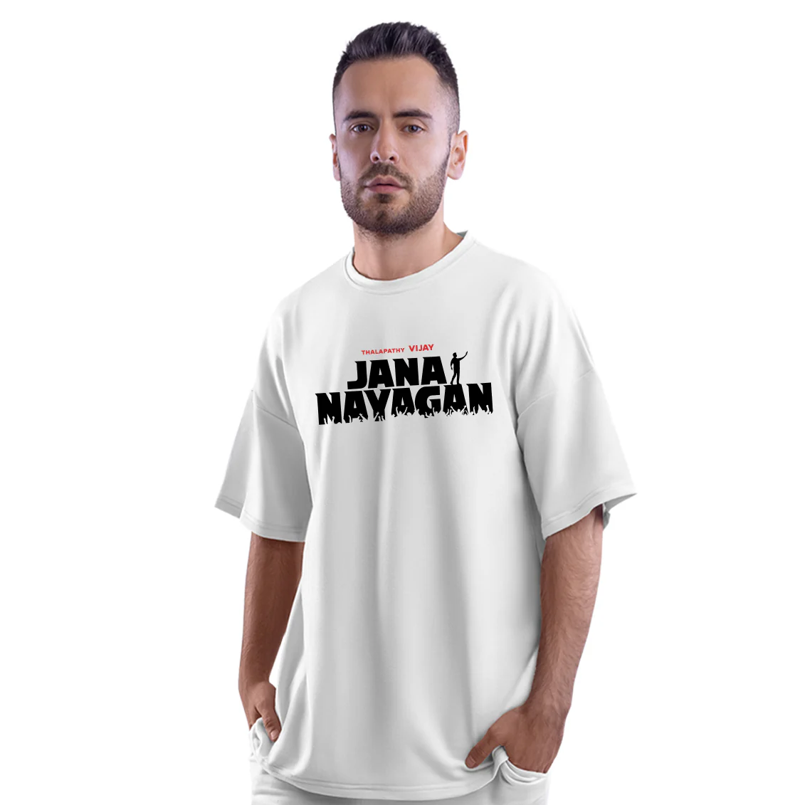 Jana Nayagan Thalapathy Vijay Fearless Leader Oversized T-Shirt - Image 6