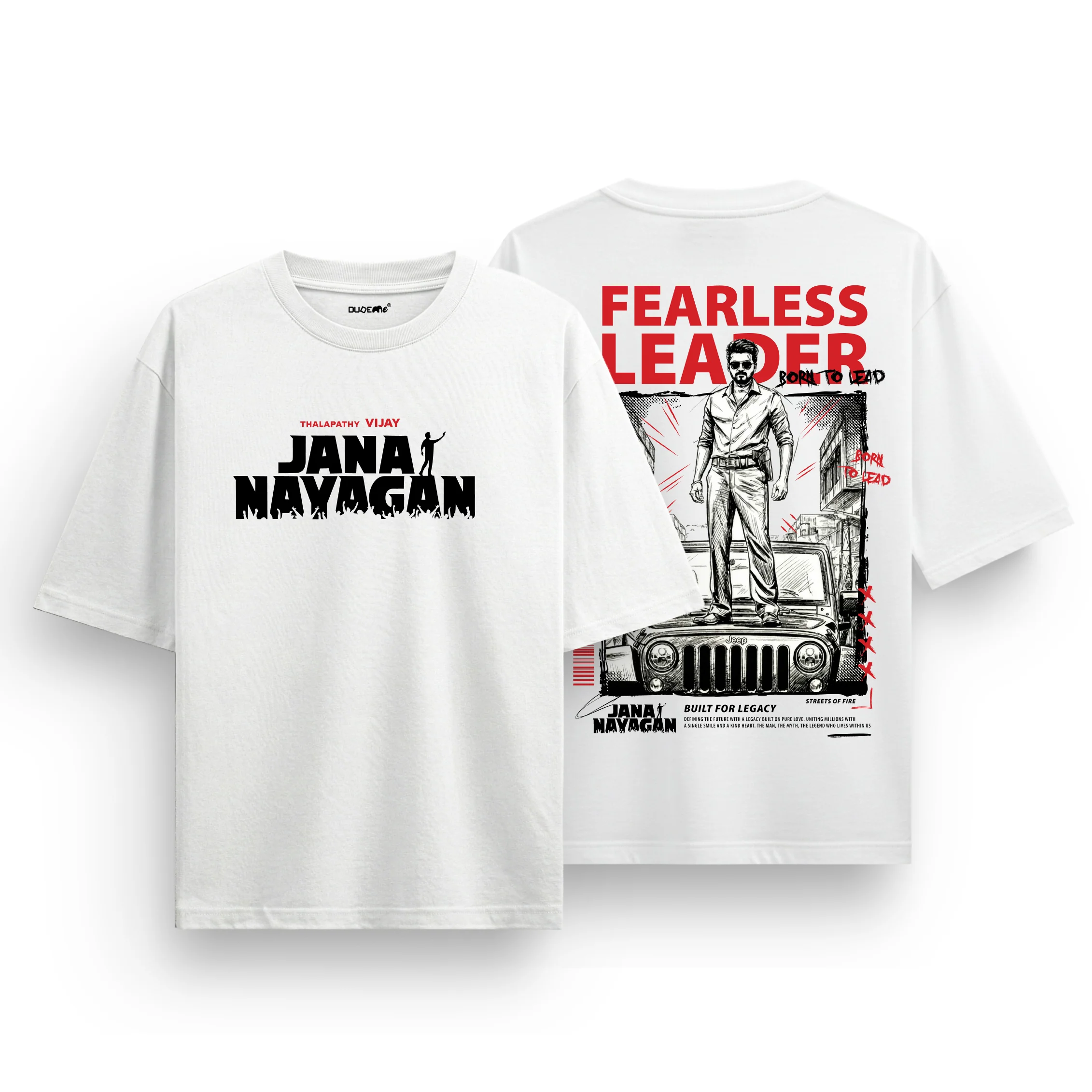 Jana Nayagan Thalapathy Vijay Fearless Leader T-Shirt - Image 5