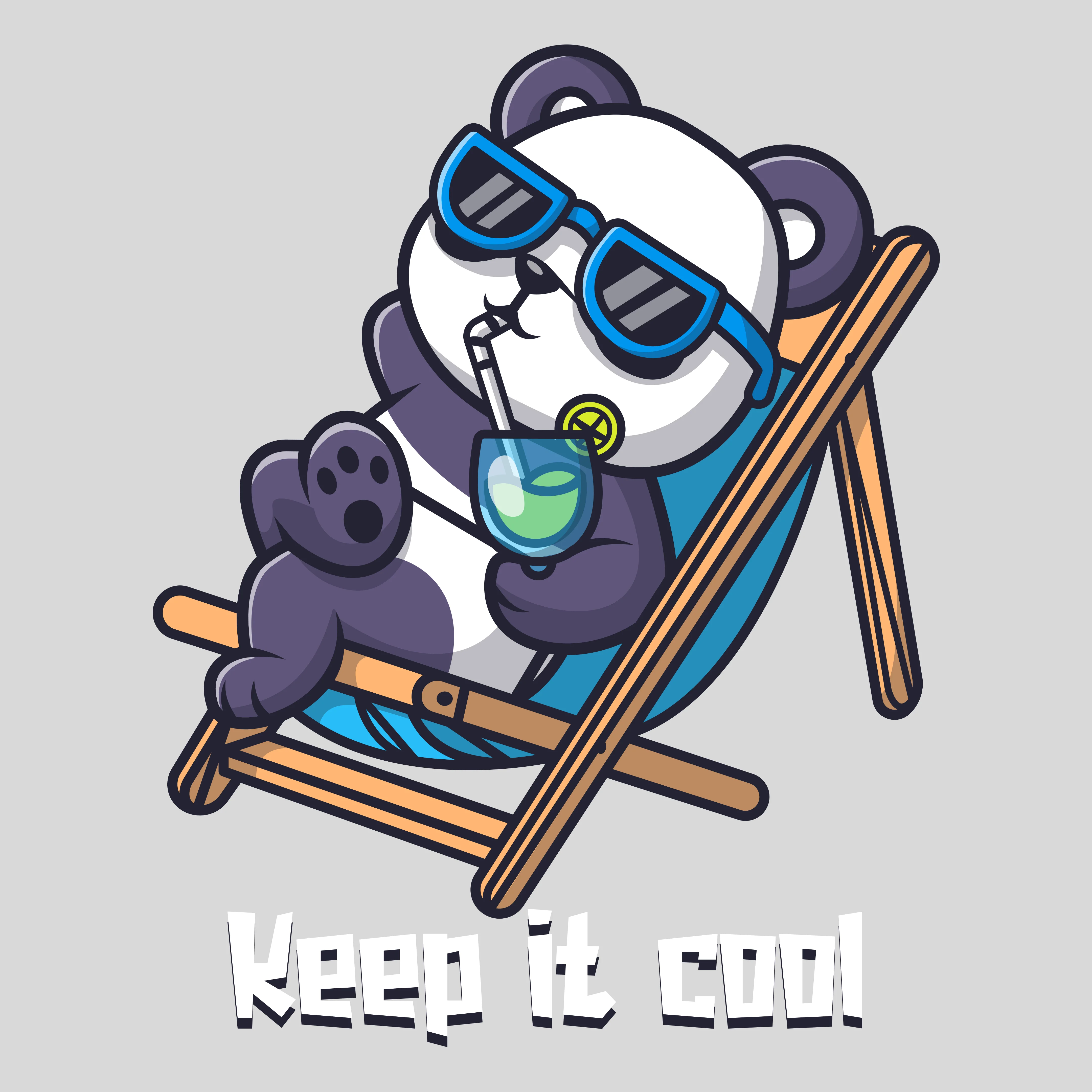 Keep it Cool Panda Unisex Travel Half Sleeve T-Shirt - Image 2