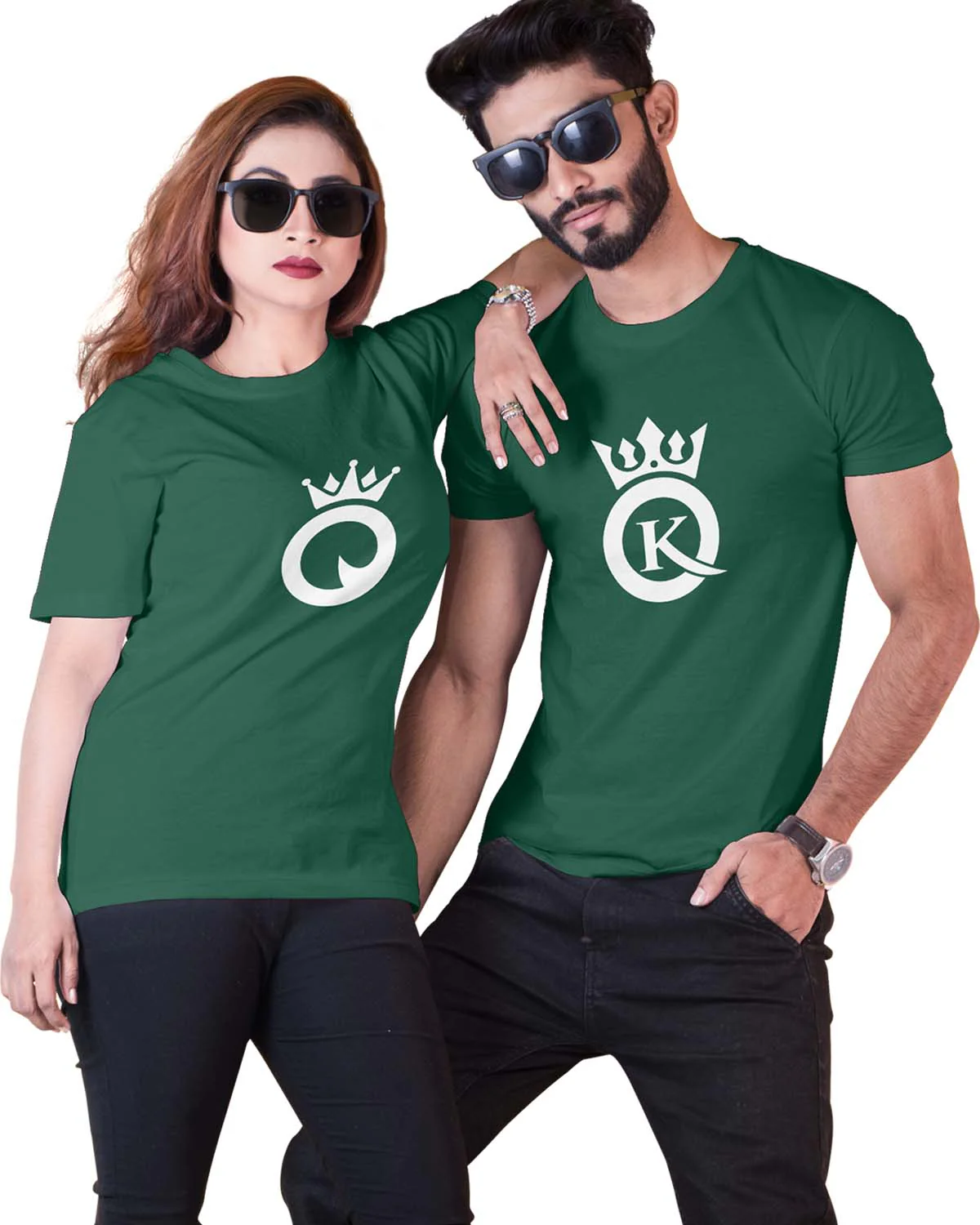 King And Queen Letter Couple T-Shirt - Image 4