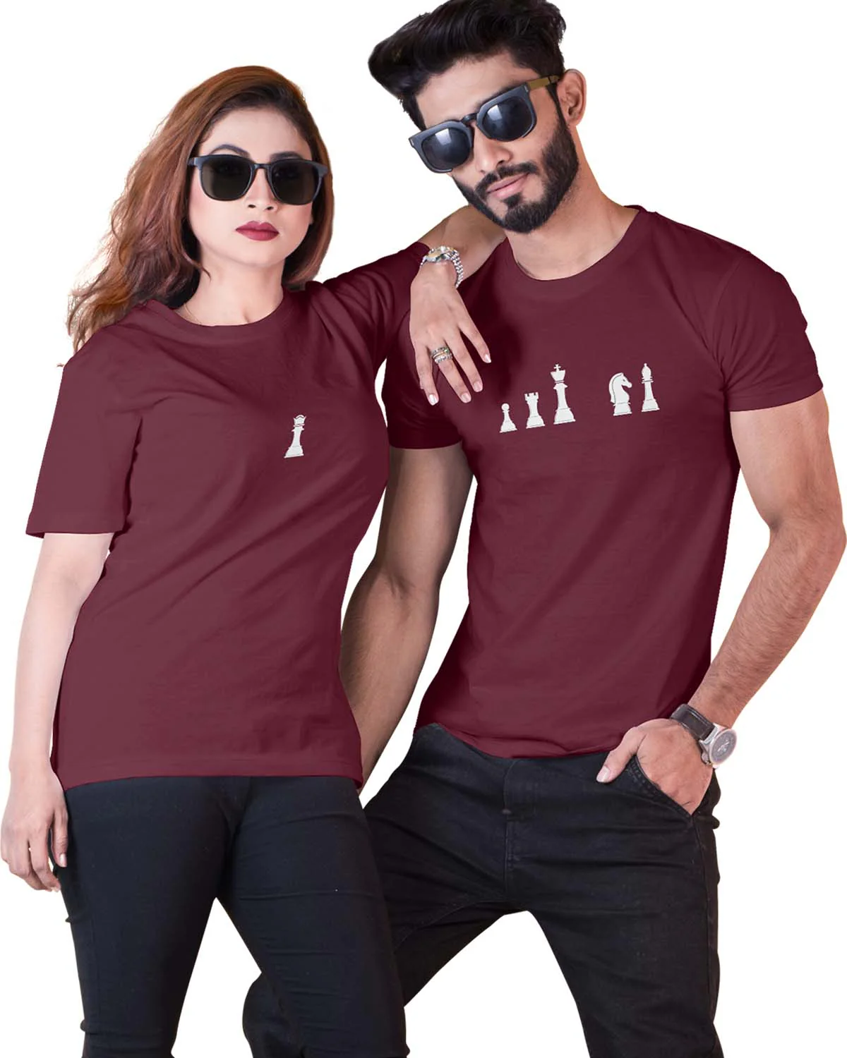 King & Queen Chess Couple T-Shirt - Image 4