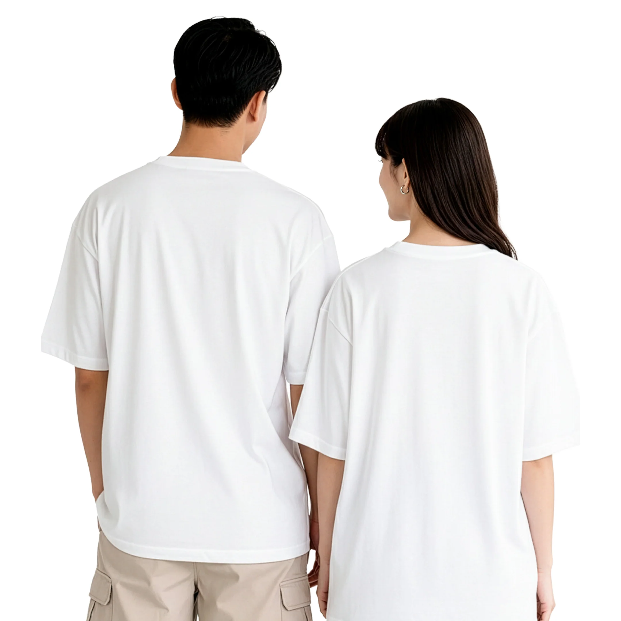 King & Queen Couple – Playing Card Matching Tees Oversized T-Shirts - Image 3