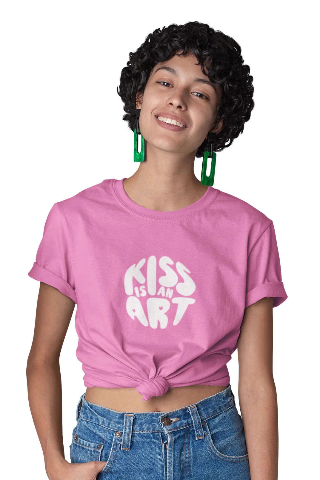 Kiss Is An Art - Knot Crop Top - Image 3