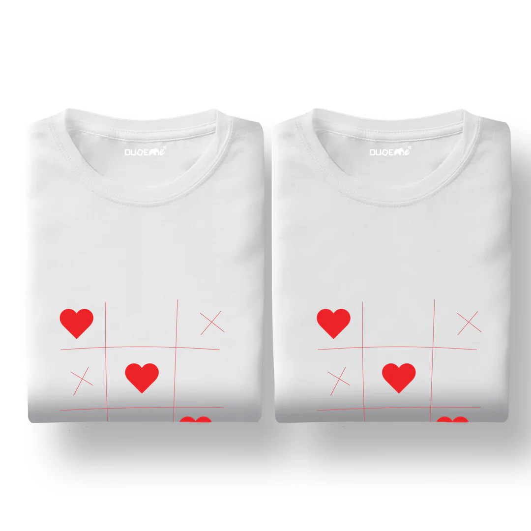 Love Tic Tac Toe Couple T-Shirt - Image 2