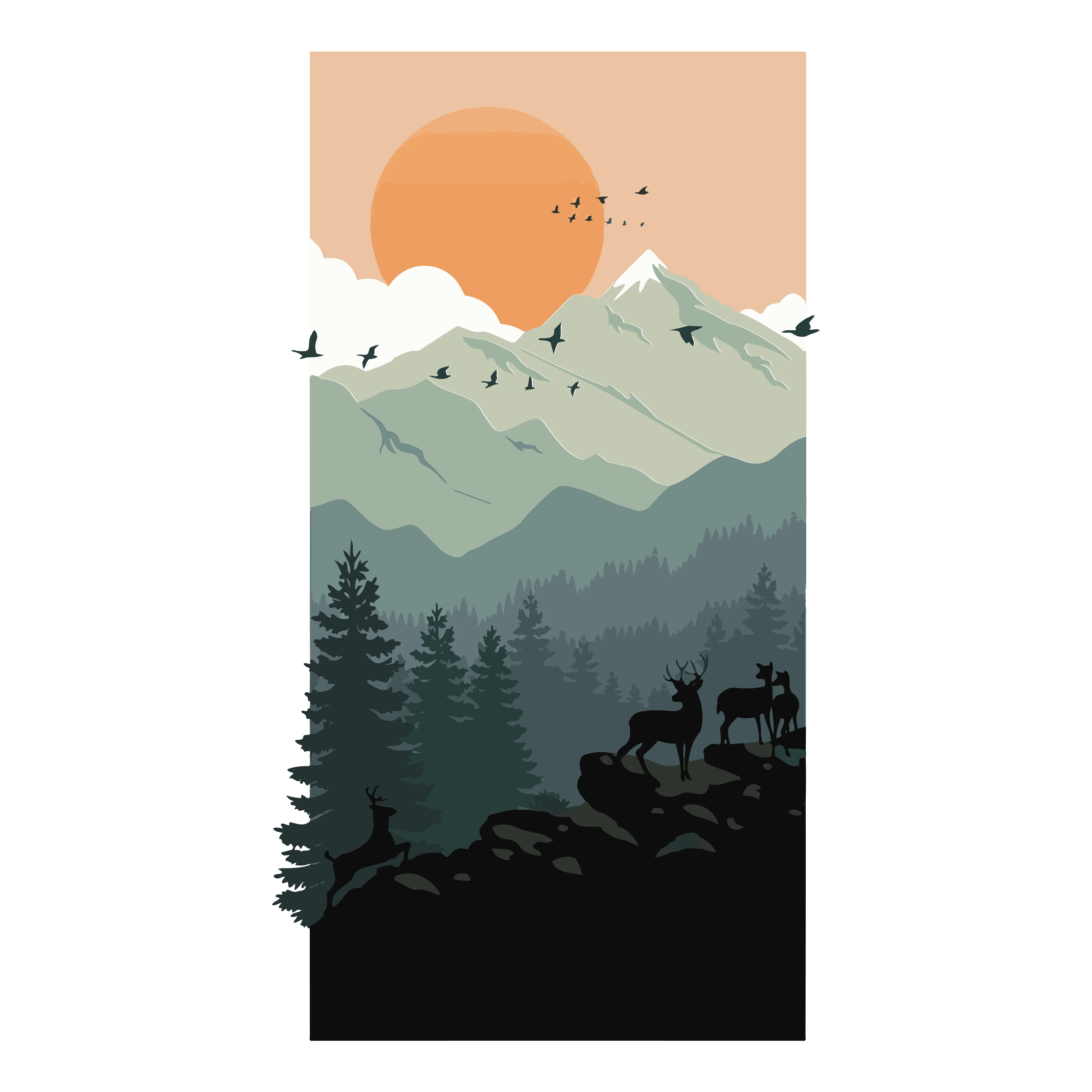 Magical Mountains Unisex Travel Half Sleeve T-Shirt - Image 2