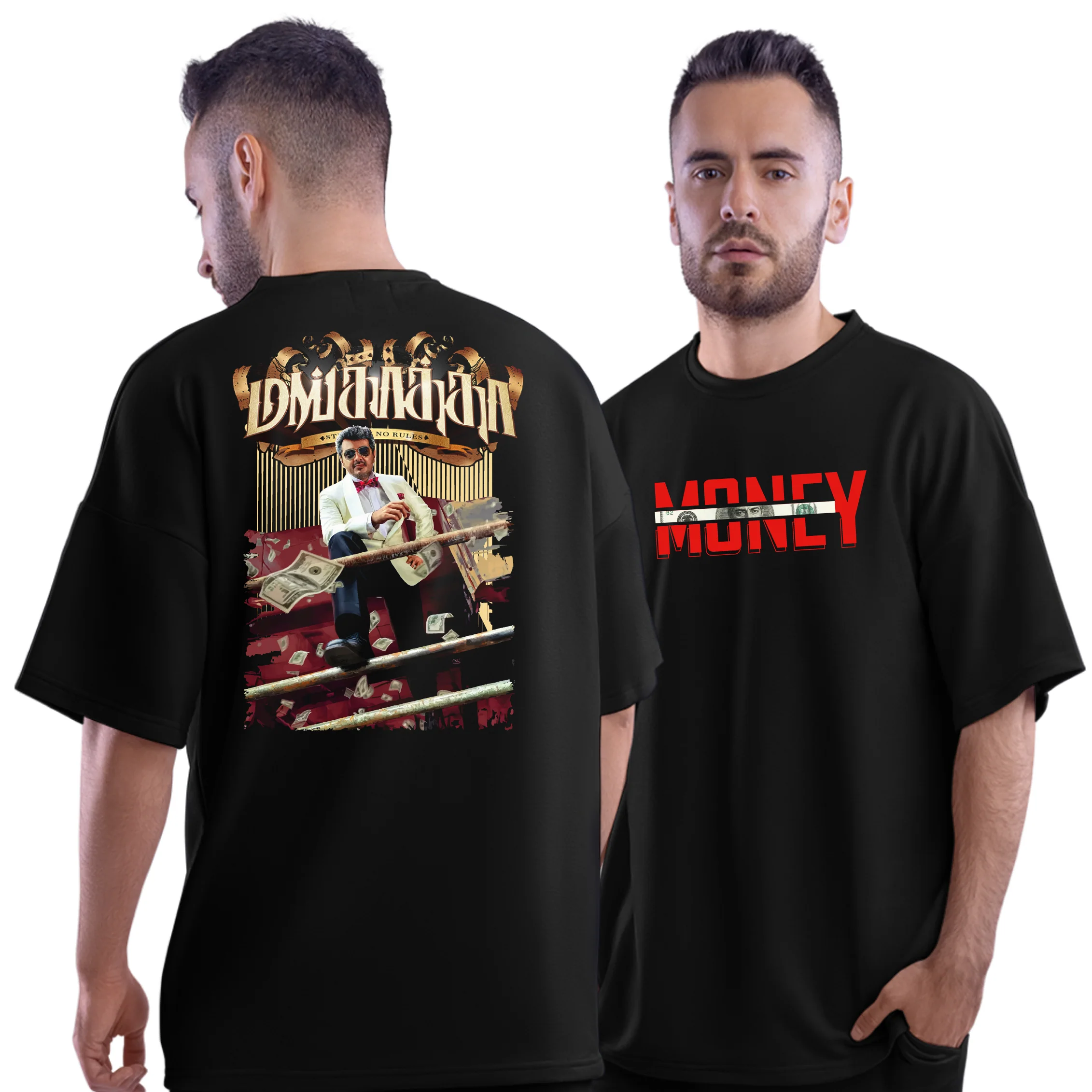 Mankatha Money Black Oversized T-Shirt