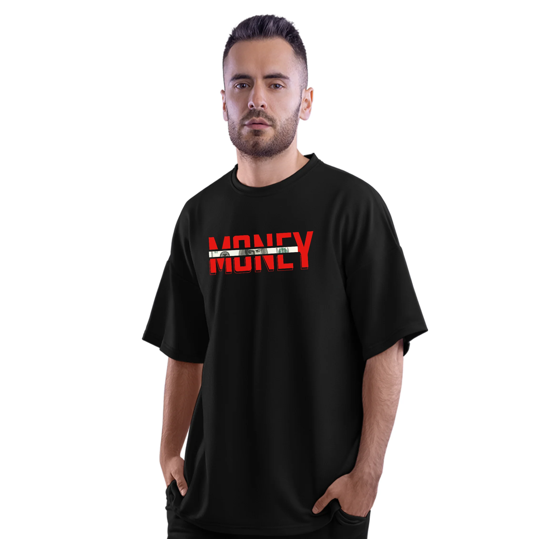 Mankatha Money Black Oversized T-Shirt - Image 3