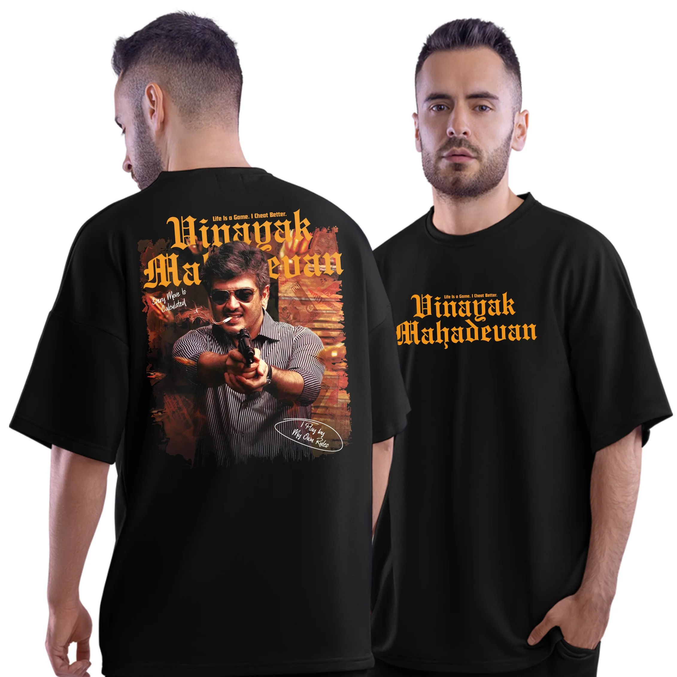 Mankatha Vinayak Mahadev Black Oversized T-Shirt