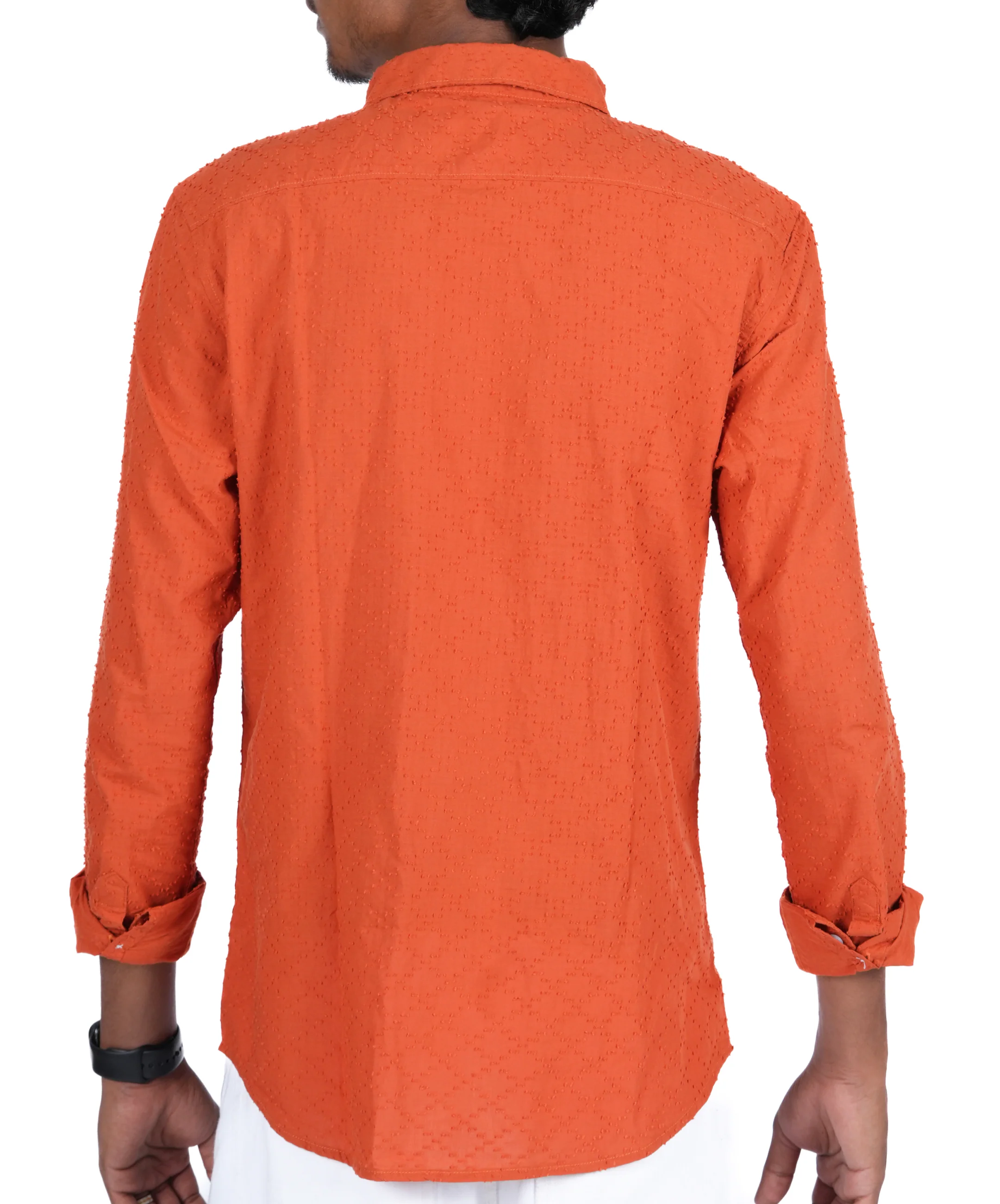 Men’s Textured Shirt (Maroon) - Image 4
