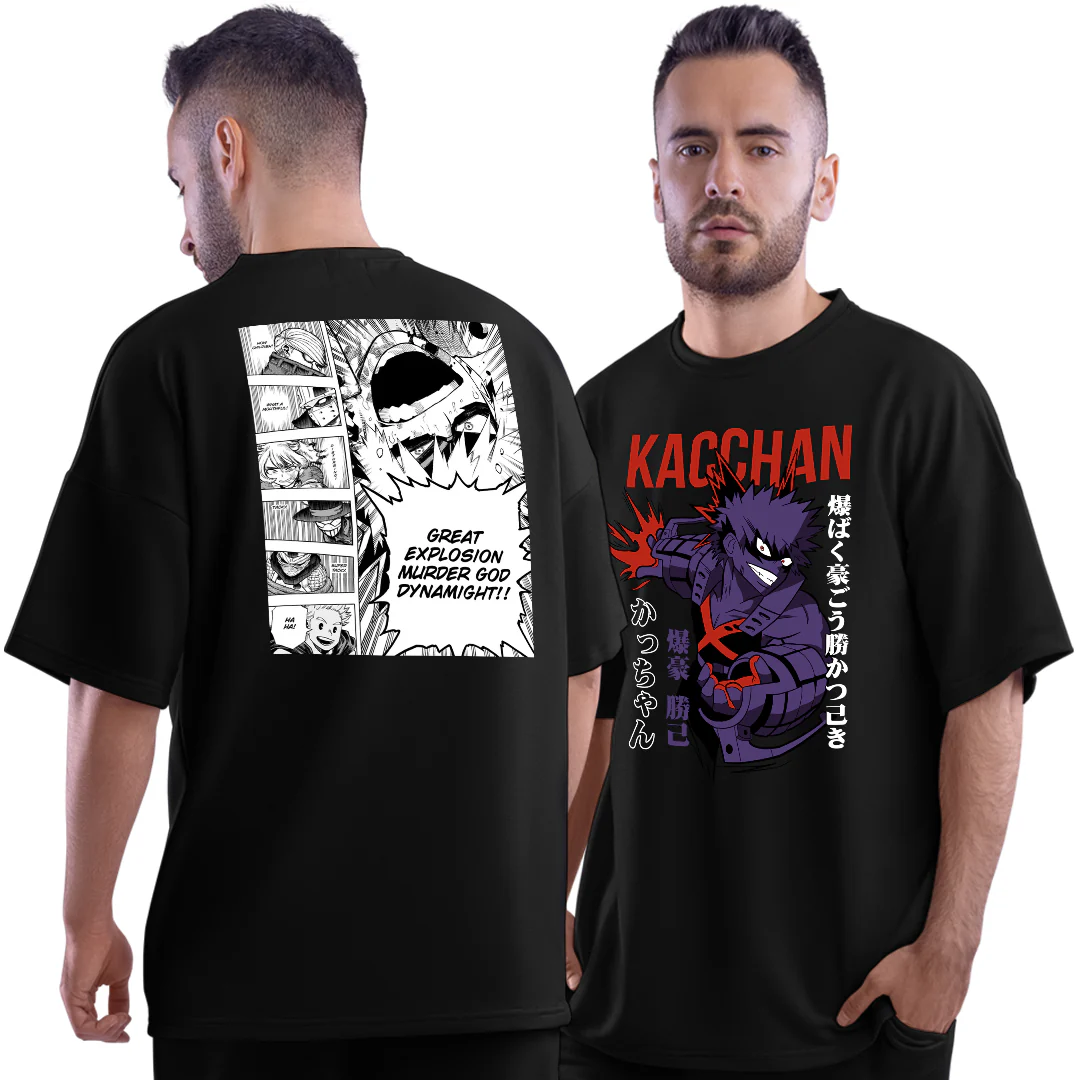 MHA Kacchan Black Unisex Oversized T-Shirt