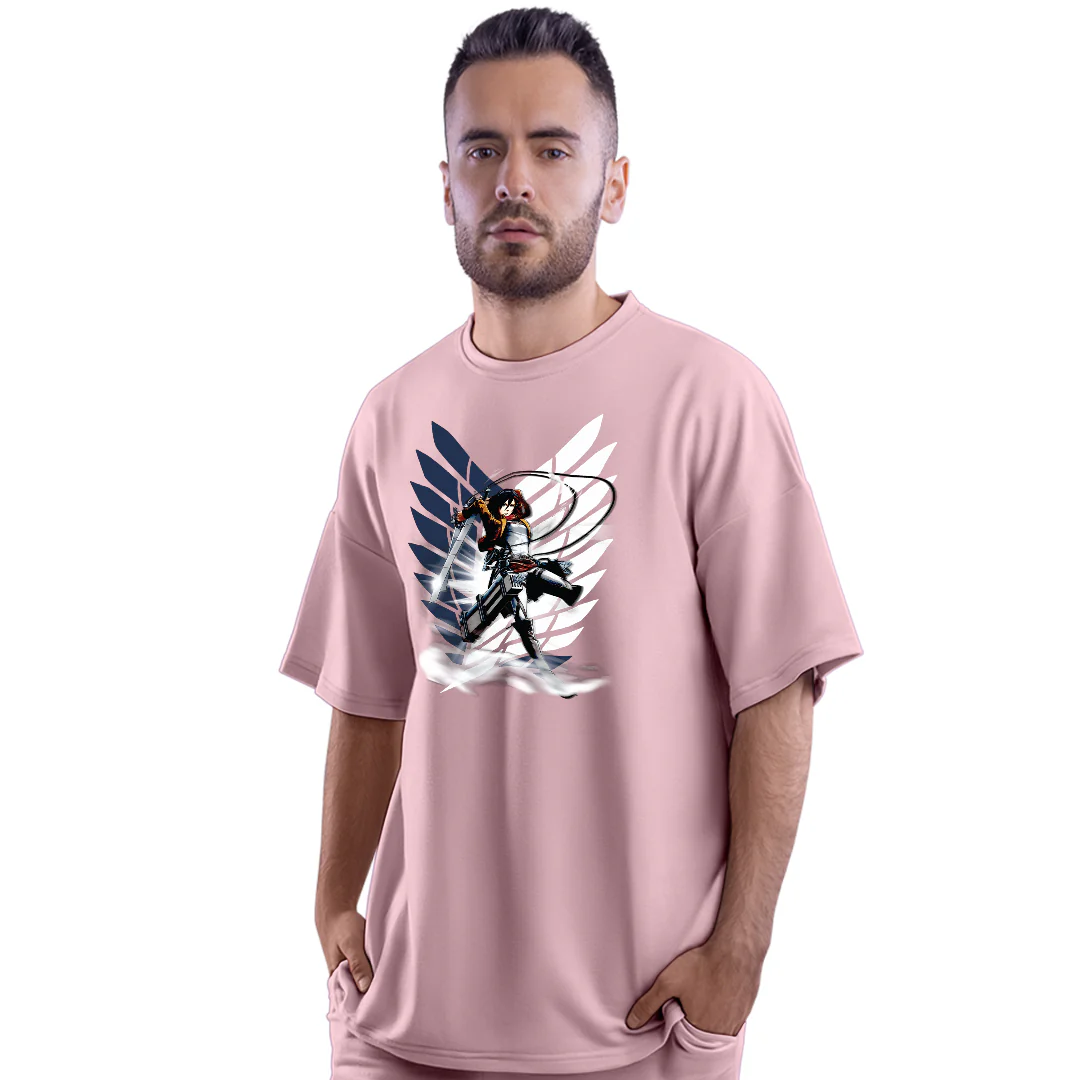 Mikasa Ackerman Unisex Oversized Anime T-Shirt
