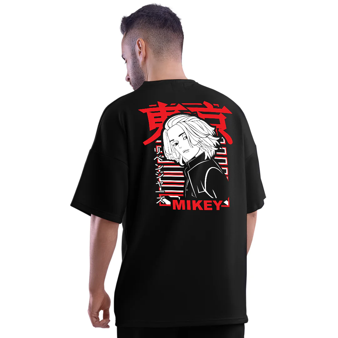 Mikey Kun Unisex Oversized Anime T-Shirt - Image 3