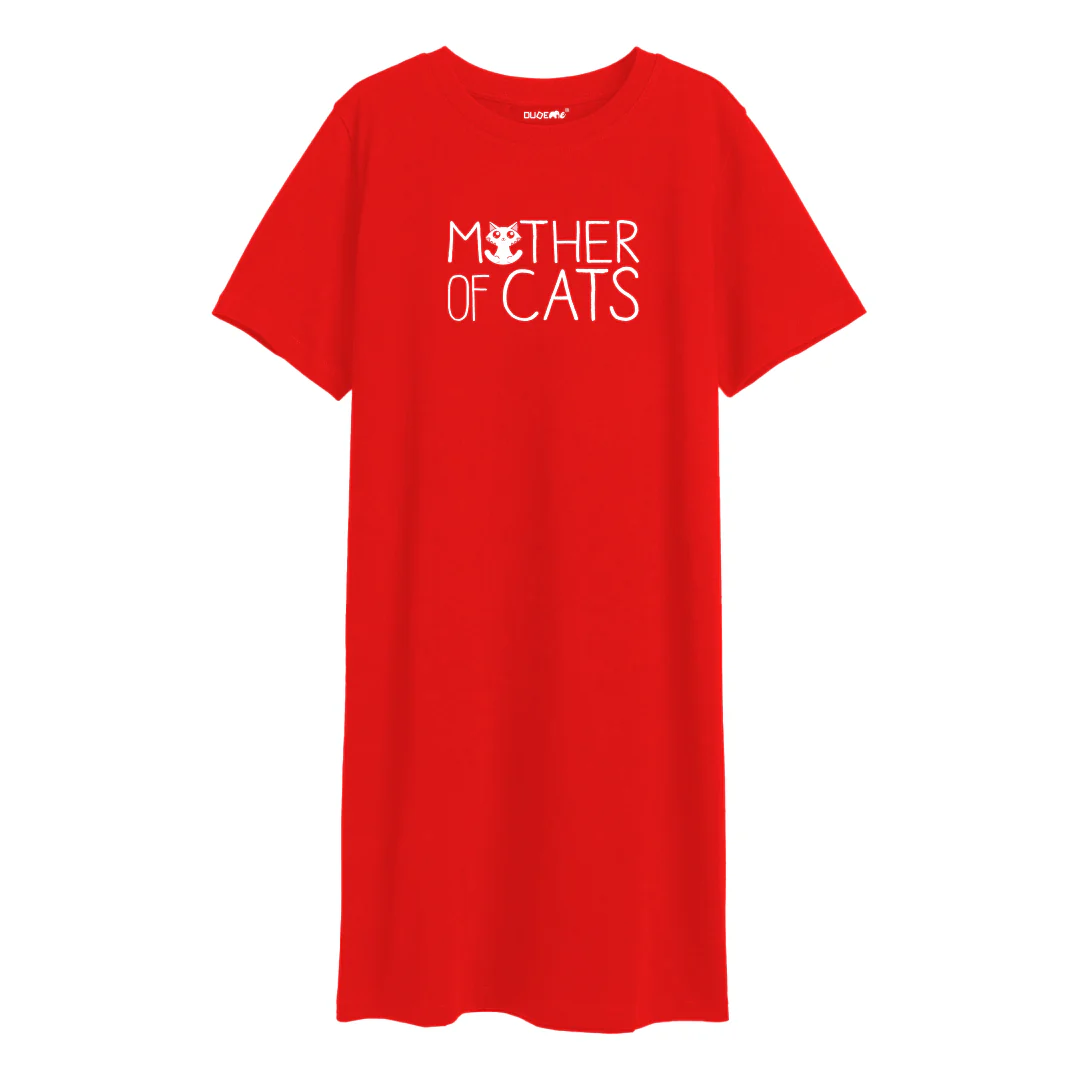 Mother of Cats T-Shirt Dress - Image 3
