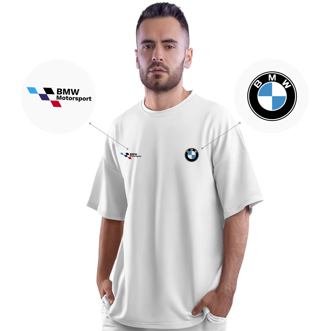 Motorsport Oversized T-Shirt - Navy & White - Image 5