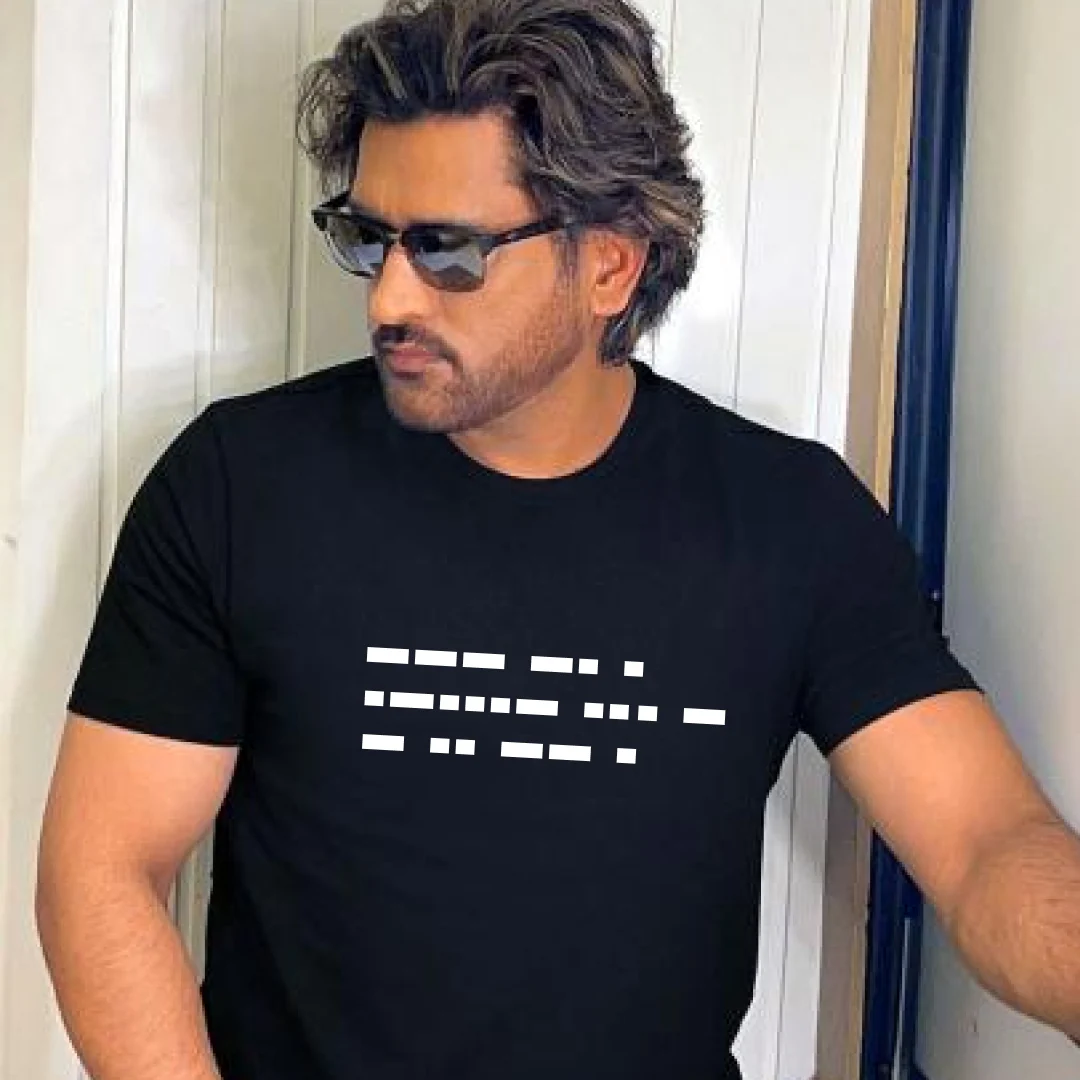 MS Dhoni Hoodie - One Last Time? Morse Code Tribute - Image 4