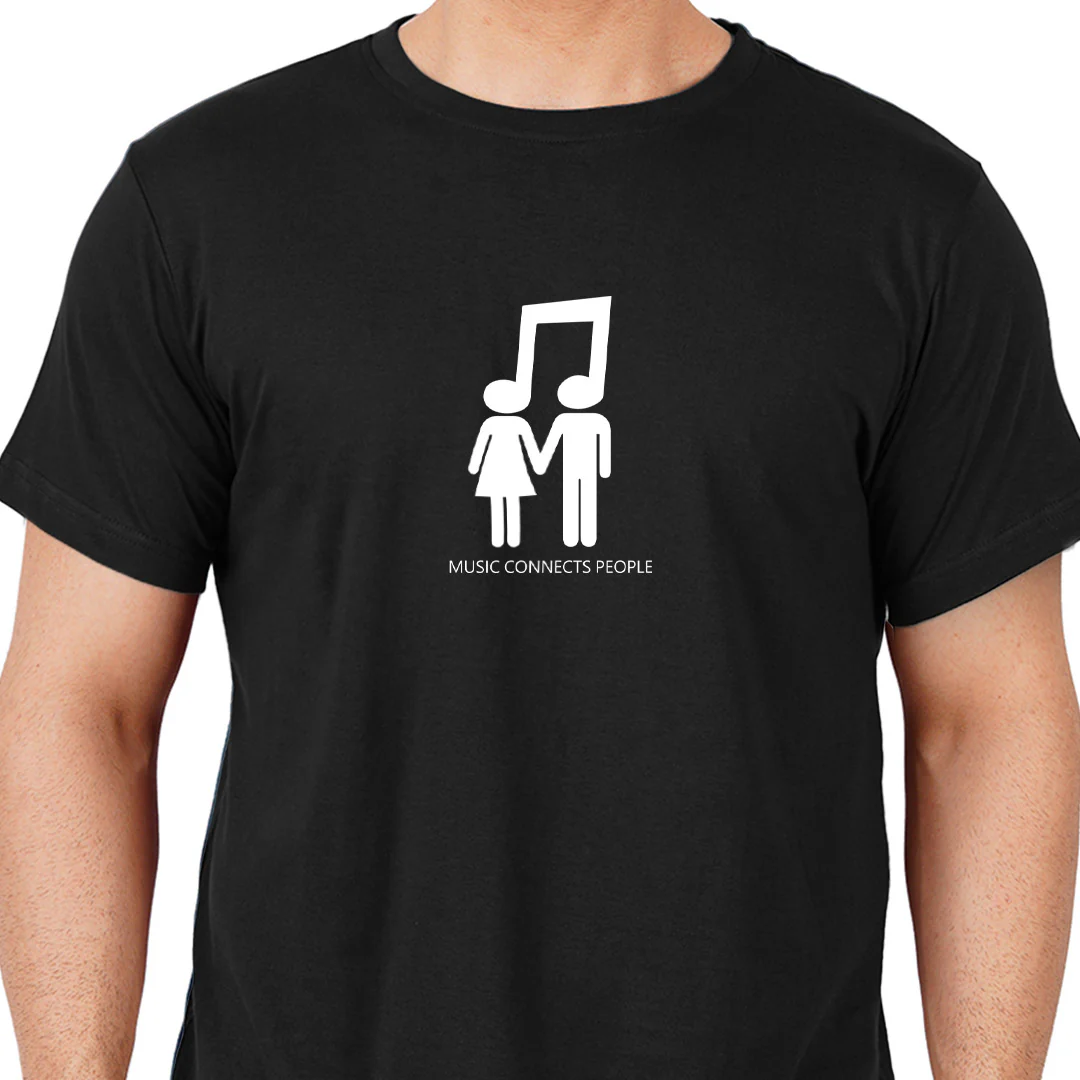 Music Connect People Half Sleeve Unisex T-Shirt - Image 3