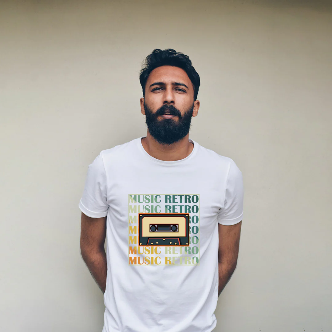 Music Retro Unisex Half Sleeve T-Shirt - Image 3