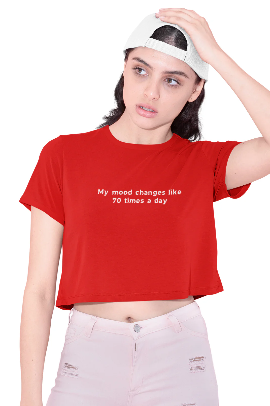 My Mood Changes 70 Times A Day - Crop Top - Image 2
